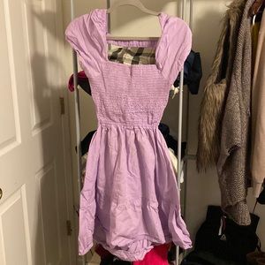 Purple Runched Summer Dress